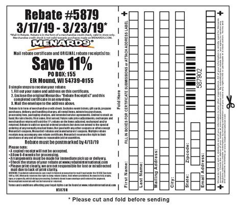 Menards Printable Rebate Form: Easy Savings Made Simple