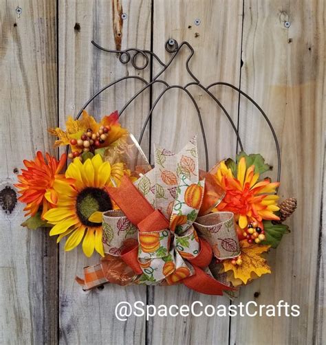 Metal Pumpkin Wreath Form For Fall Decorating Ideas