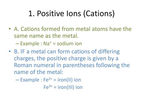 Metals That Dont Form Cations Of Differing Charges