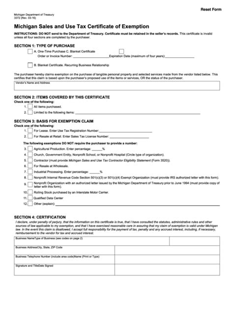 Mi Sales Tax Exemption Form: A Step-By-Step Guide