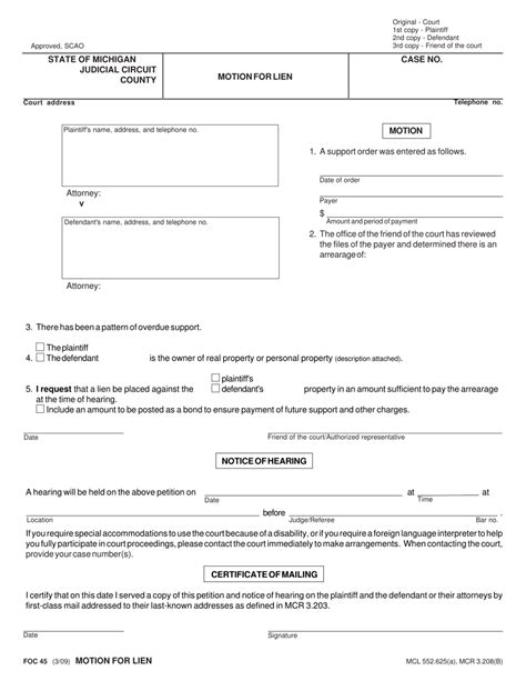 Michigan Blank Motion Form: Free Download And Instructions