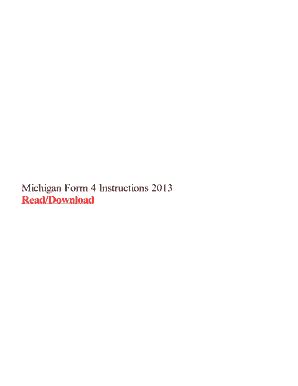 Michigan Form 4 Instructions And Filing Guide