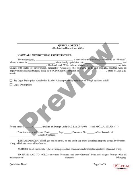 Michigan Quitclaim Deed Form 863: Free Download & Guide