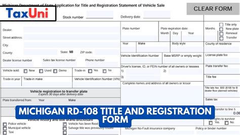 Michigan Rd-108 Form: A Step-By-Step Filing Guide