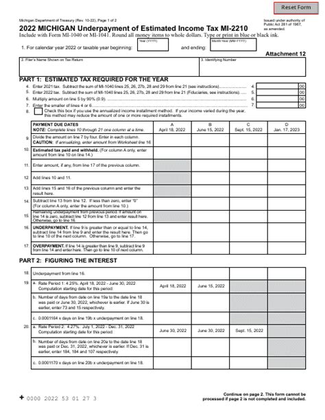 Michigan Tax Form Mi-2210: Understanding Your Requirements