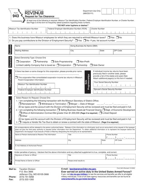 Missour Form 943 Filing Requirements And Instructions