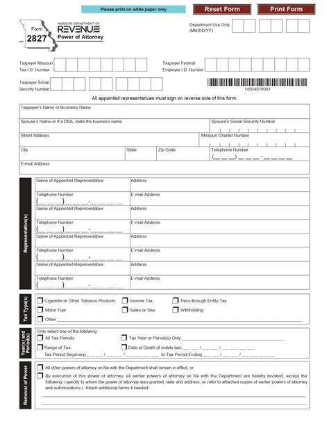 Missouri Form 2827: A Guide To Filing State Taxes