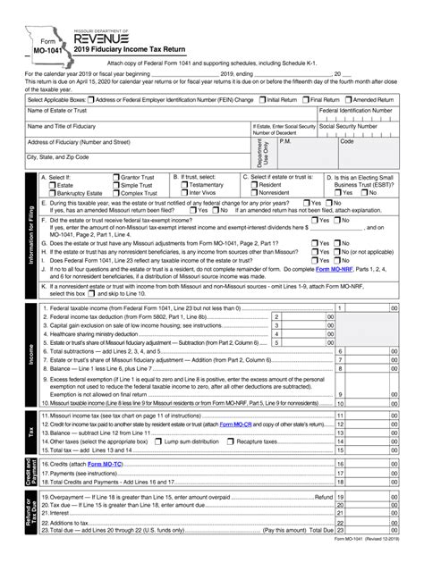 Mo 1040 Short Form: Simplify Your Missouri Tax Filing