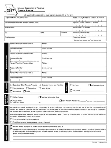 Mo Form 2827: A Guide To Missouri Tax Credits