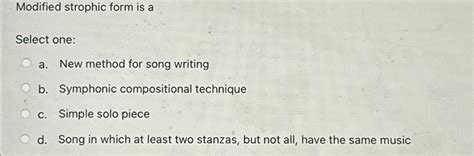 Modified Strophic Form: A Musical Composition Technique Explained