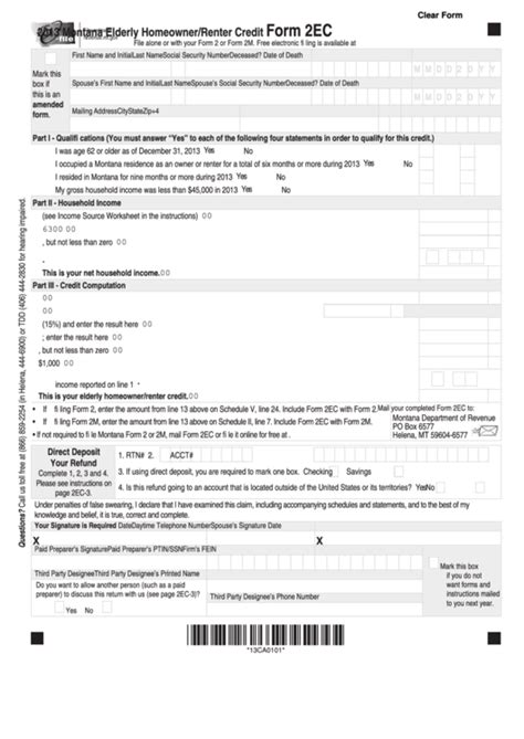 Montana Elderly Homeowner Credit Form: A Tax Break Guide