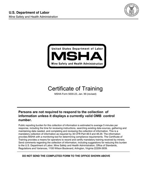 Msha Form 5000-23: A Comprehensive Guide To Mine Safety