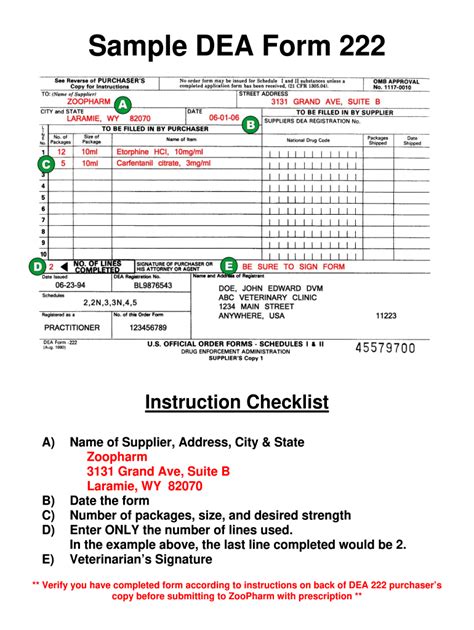 Navigating The New Dea 222 Form Instructions By Mckesson