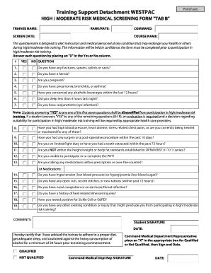 Navy High Risk Screening Form: What You Need To Know