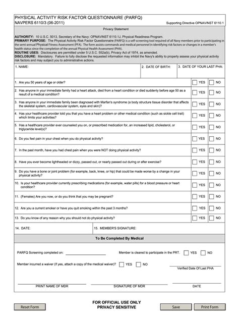 Navy Parfq Form: Comprehensive Guide And Download Instructions