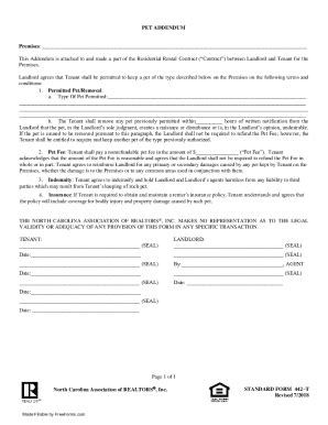 Nc Pet Addendum Form 442t: 5 Essential Details