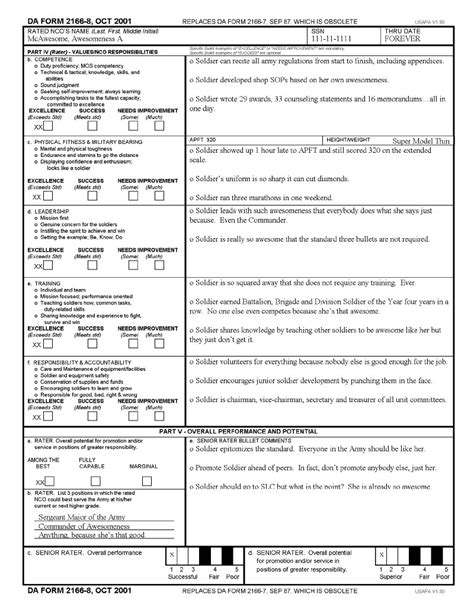 Ncoer Support Form Examples And Writing Guide