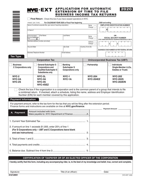 New York City Tax Extension Form Made Easy