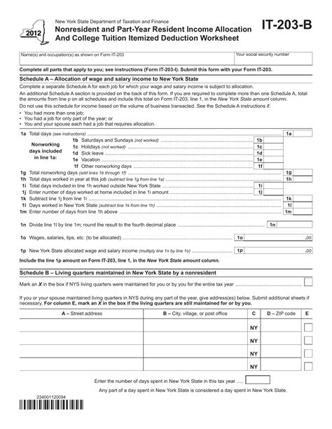 New York It-203-B Form: A Comprehensive Filing Guide