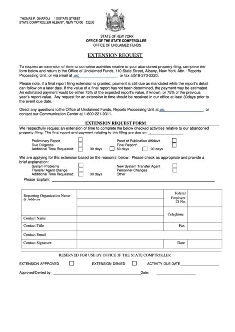 New York State Extension Form: A Comprehensive Guide