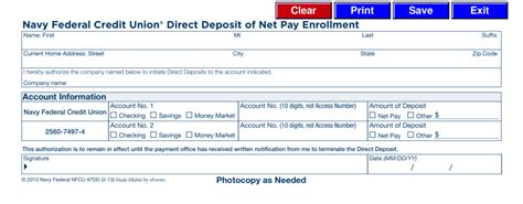 Nfcu Direct Deposit Form: Easy Enrollment Guide