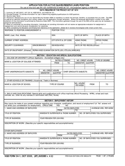 Ngb Form 34-1: Understanding The Basics