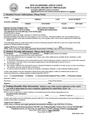 Nh Walking Disability Form: A Guide To Eligibility Criteria