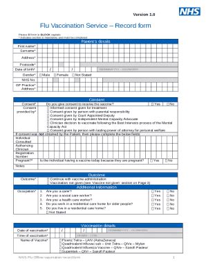 Nhsn Influenza Vaccination Summary Form Guidelines