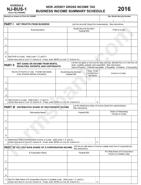 Nj 1040nr Form: A Guide For Non-Residents