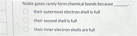 Noble Gases: Why They Rarely Form Chemical Bonds