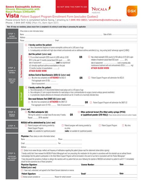 Nucala Patient Enrollment Form: Easy Access To Treatment