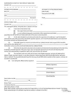 Ny Affidavit Of Attesting Witness Form: A Step-By-Step Guide