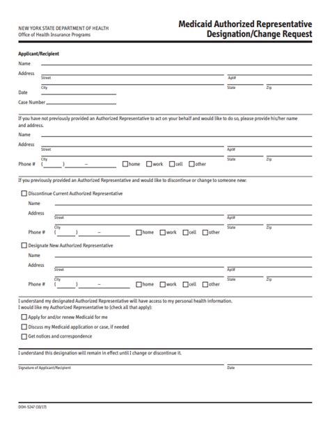 Ny Medicaid Choice Authorized Representative Form Guide