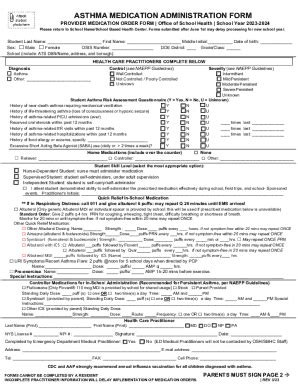 Nyc Doe Asthma Form: A Parents Essential Guide