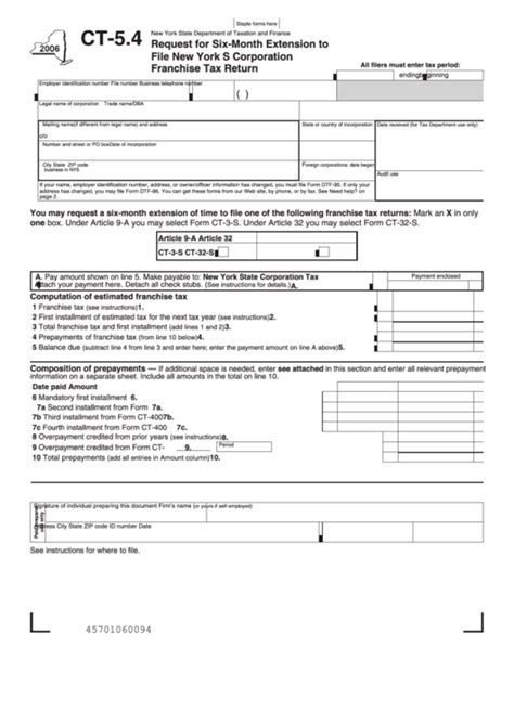 Nys Tax Extension Form: File For A 6-Month Extension