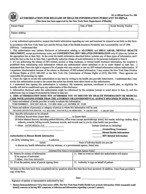 Oca Official Form No 960 Explained