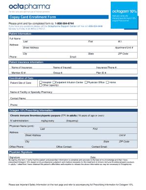 Octagam Copay Enrollment Form: Easy Savings Explained