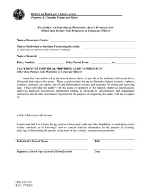 Office Of Insurance Regulation Form: A Comprehensive Guide