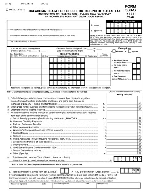 Oklahoma Form 538-S: Step-By-Step Filing Instructions