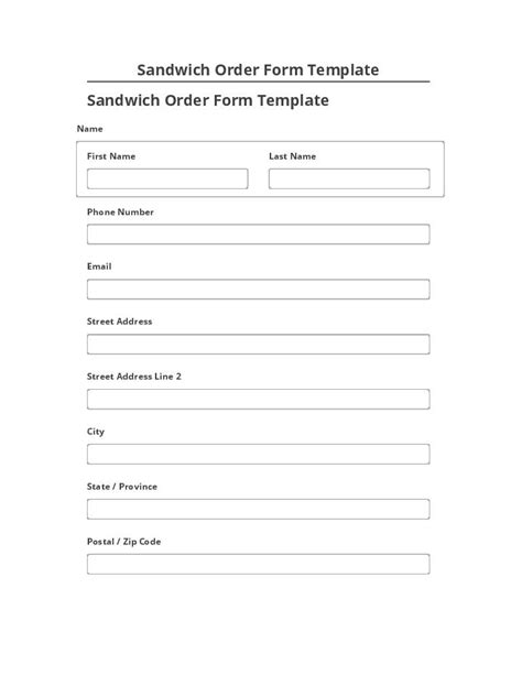 Olivers Market Sandwich Order Form Made Easy