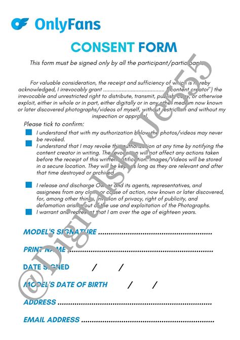 Only Fans Consent Form: What You Need To Know