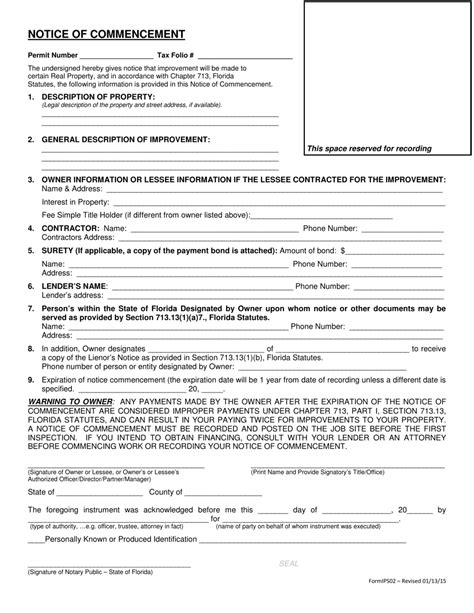 Orange County Noc Form: A Comprehensive Guide For Homeowners