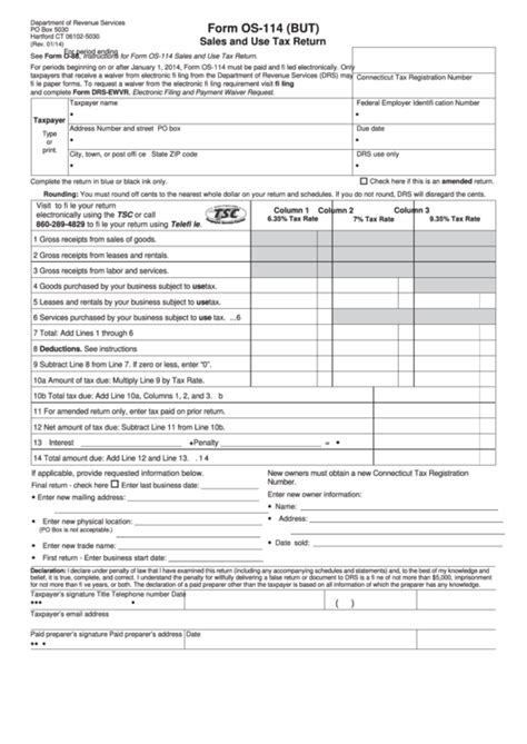 Os-114 Form: A Guide To Filing Your Taxes