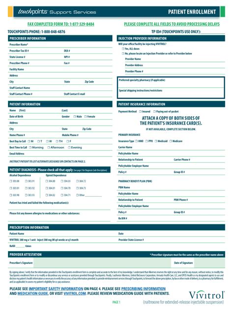 Oxervate Patient Enrollment Form Guide And Requirements