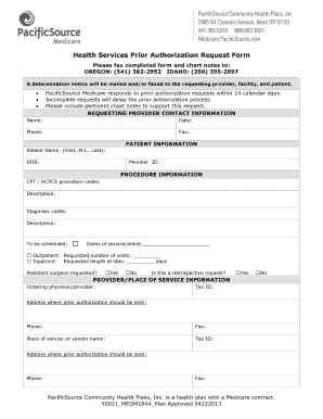 Pacificsource Prior Authorization Form Made Easy