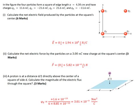 Particles Form A Square: Electrostatic Forces In Action