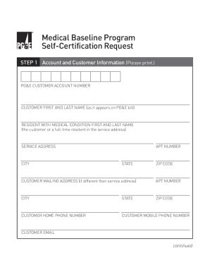 Pg&E Medical Baseline Application And Eligibility Guide