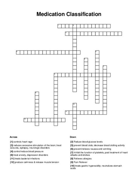 Pill Form Crossword: Unlock The Medication Mystery