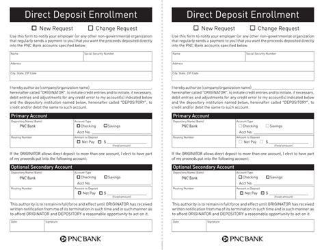 Pnc Bank Direct Deposit Authorization Form Guide