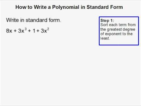 Polynomials Made Easy: Standard Form Converter